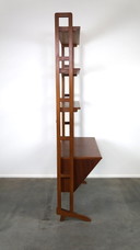 Armoire ouverte/ bibliothèque/ penderie vintage des années 1960 avec 1 tiroir, 3 étagères