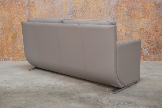 Image 1 of Leolux Timandra leather sofa adjustable seat depth