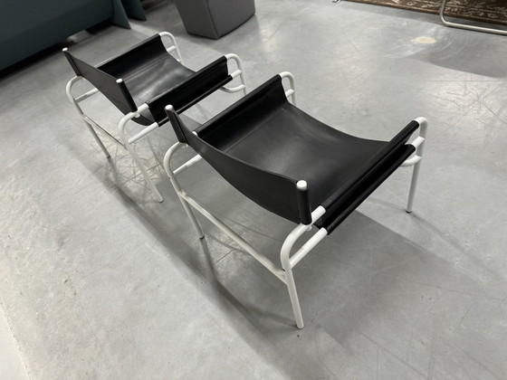 Image 1 of 2 Spectrum Sz02 Armchairs Black Saddle Leather