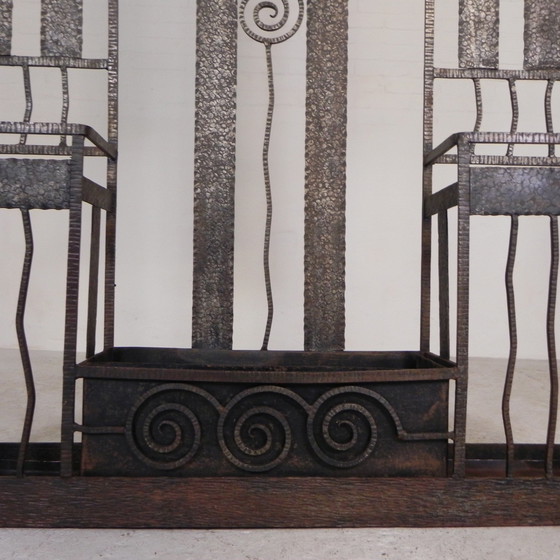 Image 1 of Large Standing Art Deco Wall Coat Rack, 1930s