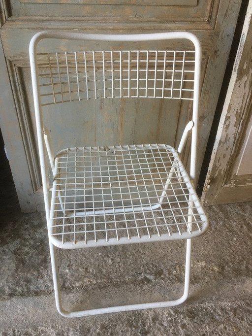 Sedia pieghevole in ferro vintage "Emu Made in Italy", 1960-1970