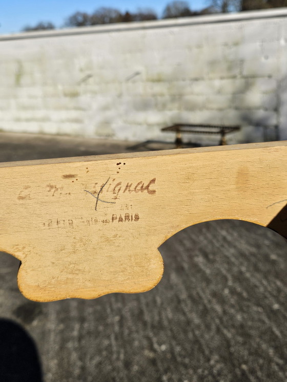 Image 1 of Tavolino da caffè in marmo vintage francese - Tavolino da cocktail in frassino e marmo - Tavolino da salotto - Stile Luigi XV - 