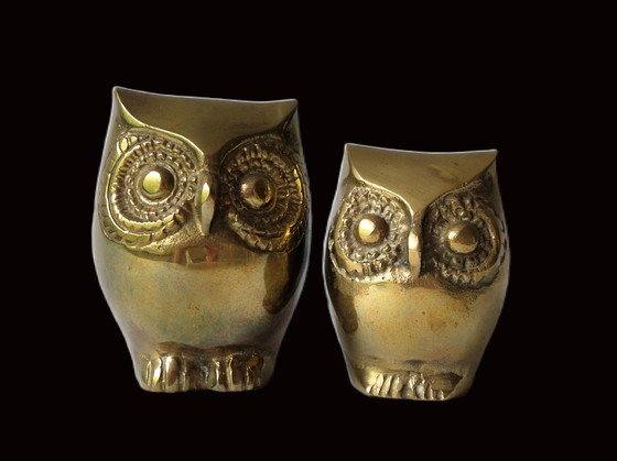 Image 1 of Caravell Design - Two Vintage Brass Owls