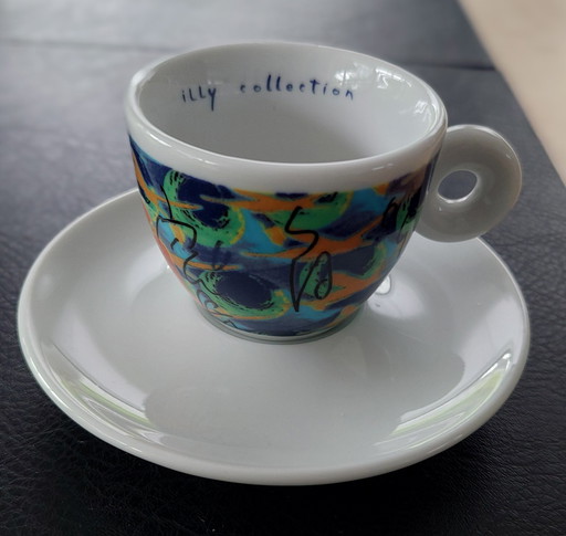 Illy Art Collection 6X Espresso Cups And Saucers