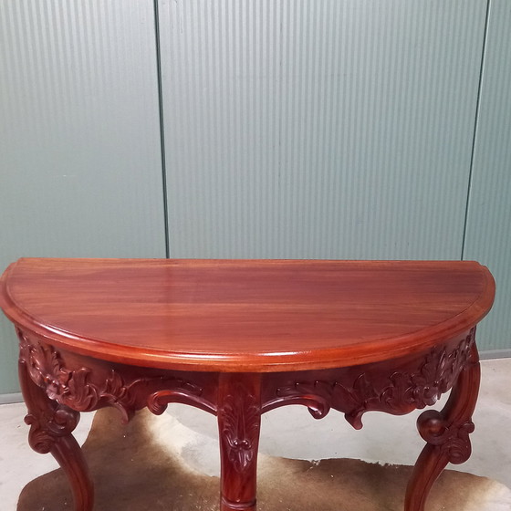 Image 1 of Half Round Baroque Sidetable