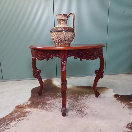 Half Round Baroque Sidetable