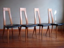 4x Dining chair from Veil by Ernst Martin Dettinger 
