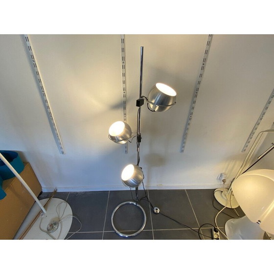 Image 1 of Lampadario vintage cromato a sfera di Goffredo Reggiani, 1970