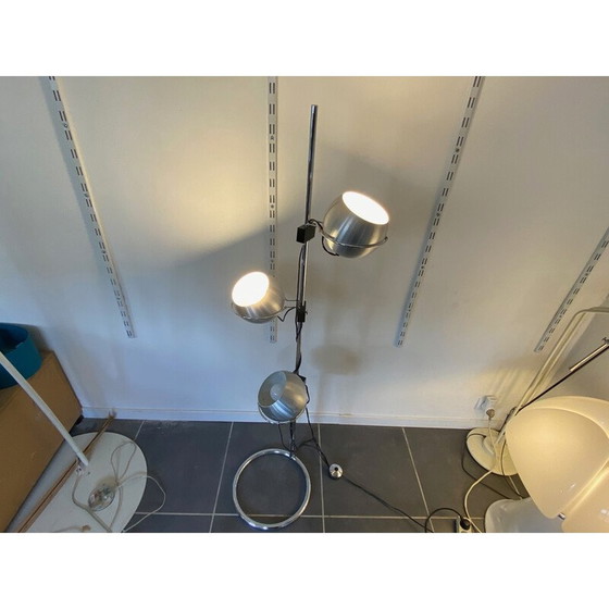 Image 1 of Lampadario vintage cromato a sfera di Goffredo Reggiani, 1970