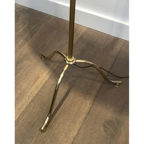 Image 1 of Vintage brass floor lamp, 1940