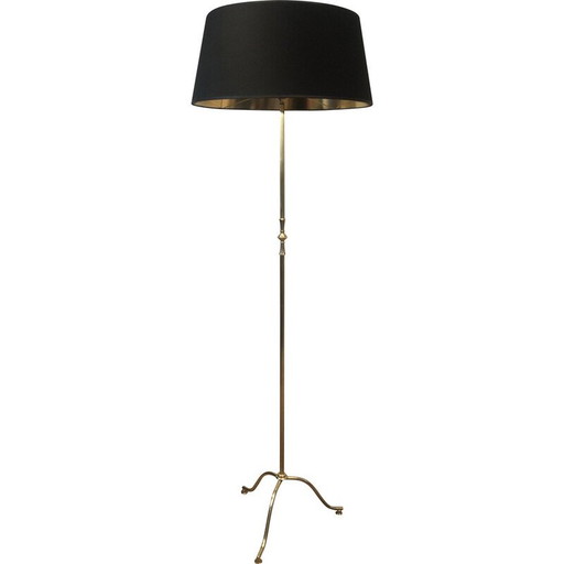Vintage brass floor lamp, 1940