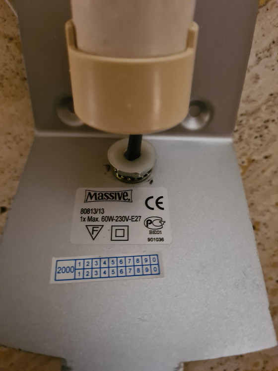 Image 1 of Lámpara de pared de vidrio esmerilado macizo. Bélgica