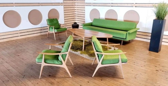 Image 1 of Mid - Century 60S seating group Scandi Easy Chair Daybed