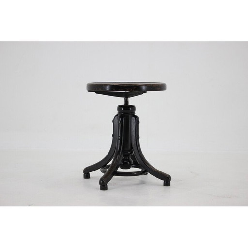 Vintage Fischel adjustable stool, Czechoslovakia 1930s