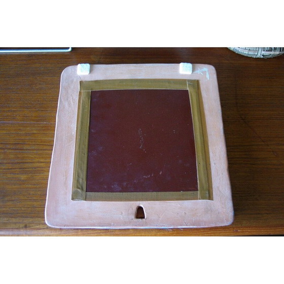 Image 1 of Vintage ceramic mirror by Isabelle Ferlay