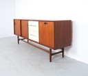 Buffet design en teck danois du Mid Century avec tiroirs