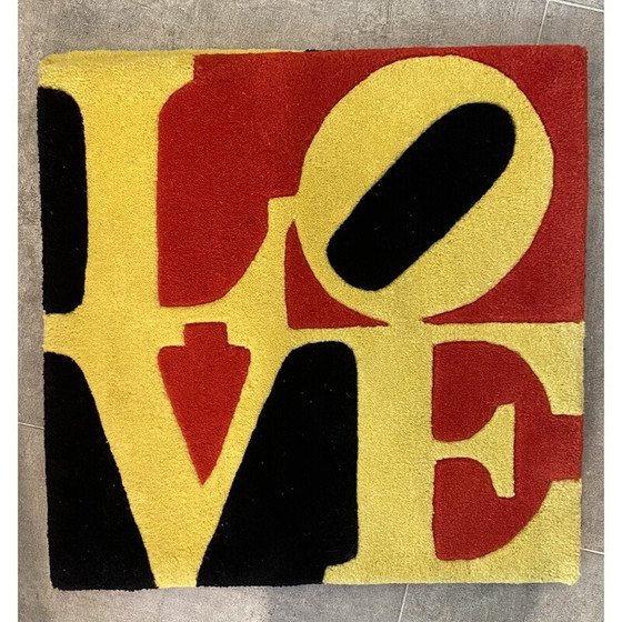 Image 1 of Vintage wool love rug by Robert Indiana, 2005