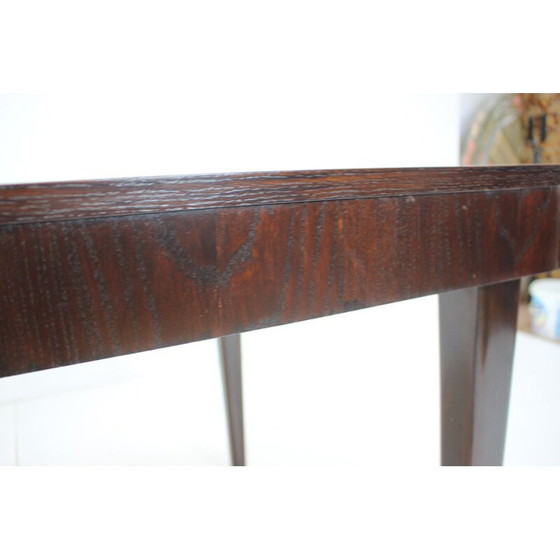 Image 1 of Vintage oak and walnut table by Jindřich Halabala, Czechoslovakia 1960