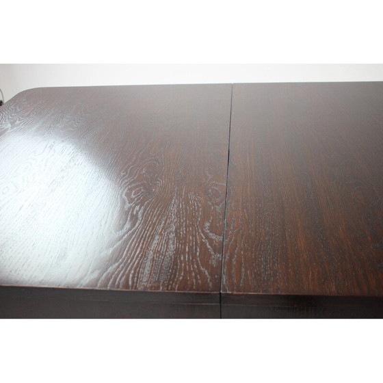 Image 1 of Vintage oak and walnut table by Jindřich Halabala, Czechoslovakia 1960