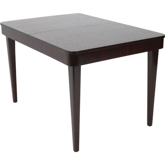 Image 1 of Vintage oak and walnut table by Jindřich Halabala, Czechoslovakia 1960