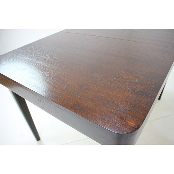 Image 1 of Vintage oak and walnut table by Jindřich Halabala, Czechoslovakia 1960