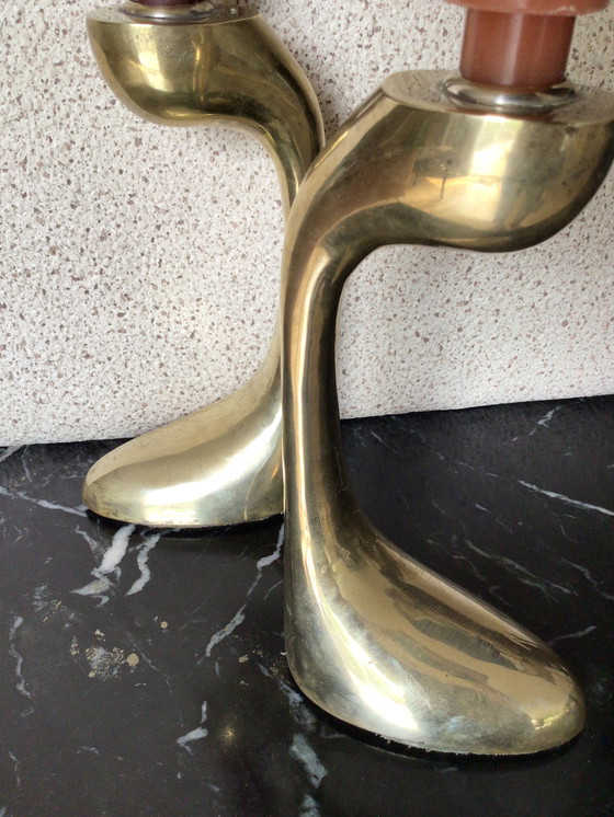 Image 1 of Chandeliers vintage en laiton