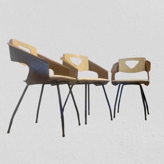 Image 1 of Dining Chairs By Carlo Ratti For Legni Curvati