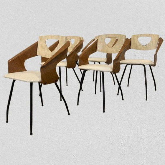 Image 1 of Dining Chairs By Carlo Ratti For Legni Curvati
