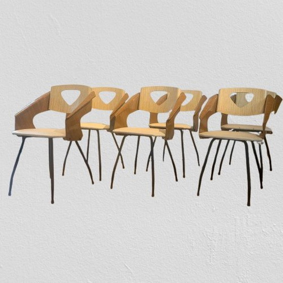 Image 1 of Dining Chairs By Carlo Ratti For Legni Curvati