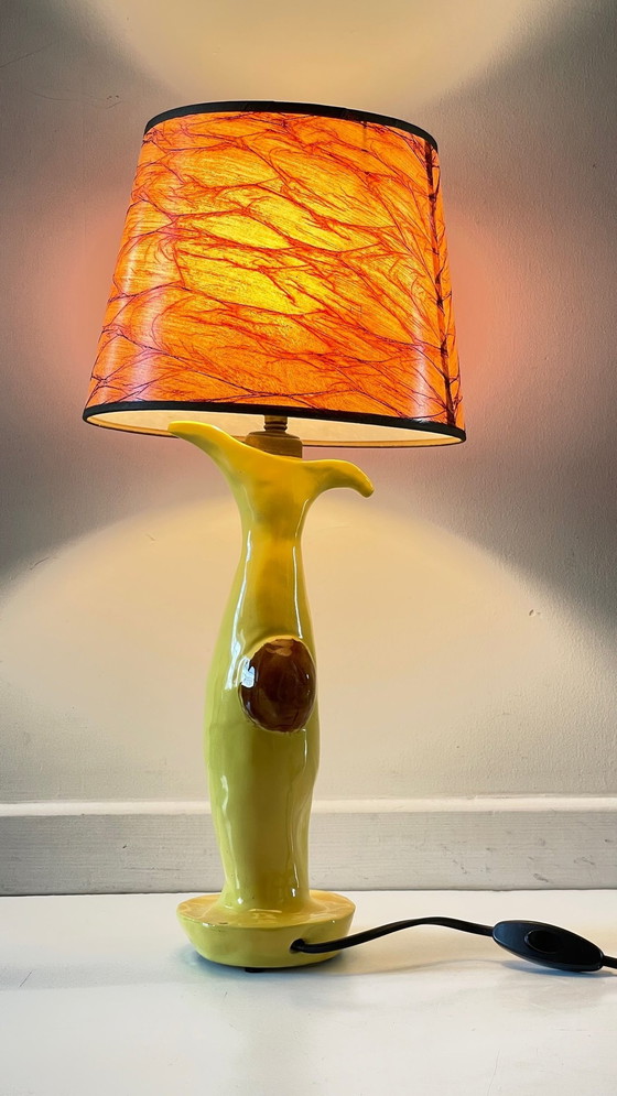 Image 1 of Lampada in ceramica artigianale firmata vintage