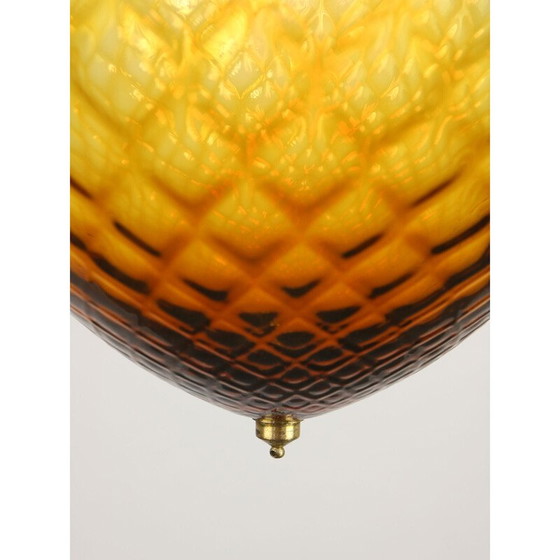 Image 1 of Vintage Murano glass pendant lamp amber from Empoli