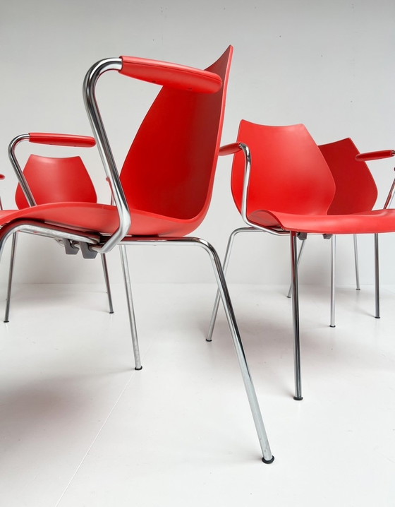 Image 1 of Set Of 4 Maui Kartell Chairs By Vico Magistretti, 1980'S