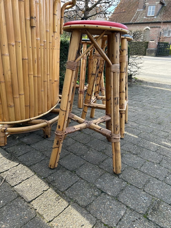 Image 1 of Tiki outdoor bar + 3 bar stools