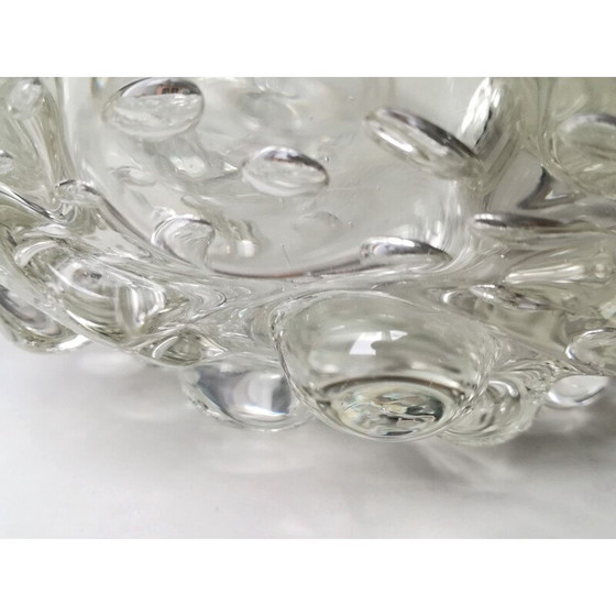 Image 1 of Vintage hand-blown glass ashtray Bullicante, Italy 1970