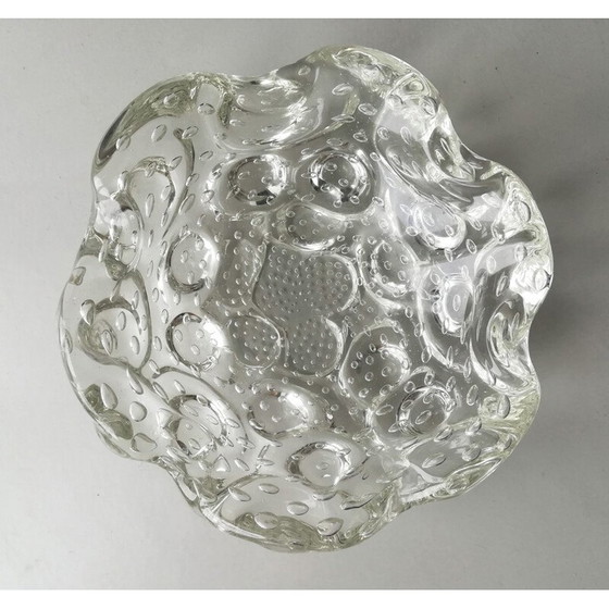 Image 1 of Vintage hand-blown glass ashtray Bullicante, Italy 1970