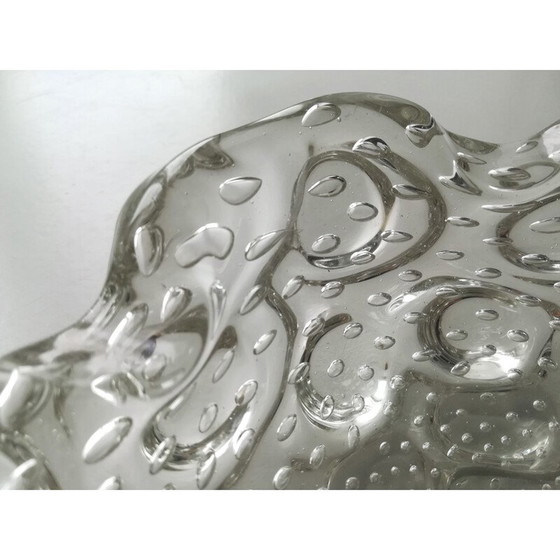 Image 1 of Vintage hand-blown glass ashtray Bullicante, Italy 1970