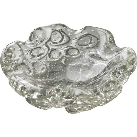 Image 1 of Vintage hand-blown glass ashtray Bullicante, Italy 1970