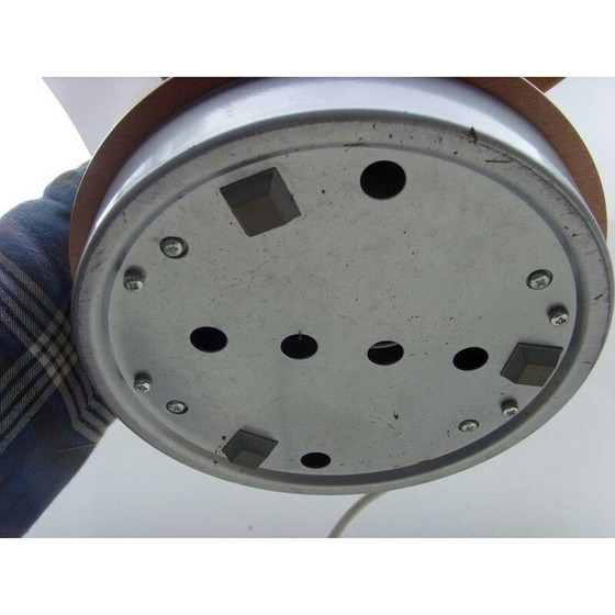 Image 1 of Lampada da tavolo vintage in metallo e legno per Lucid, 1970