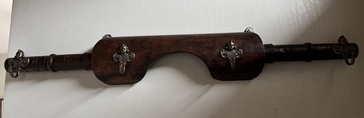 Antique Wooden Milk Yoke With 4 Angel Hooks