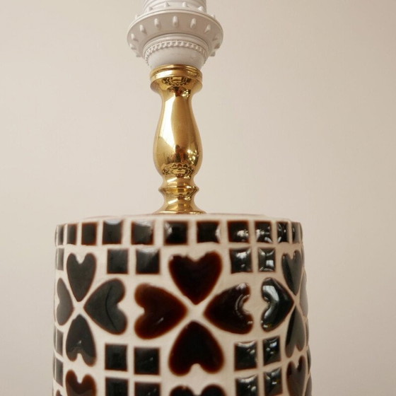 Image 1 of Lampada vintage in ceramica a mosaico e ottone, Svezia 1960