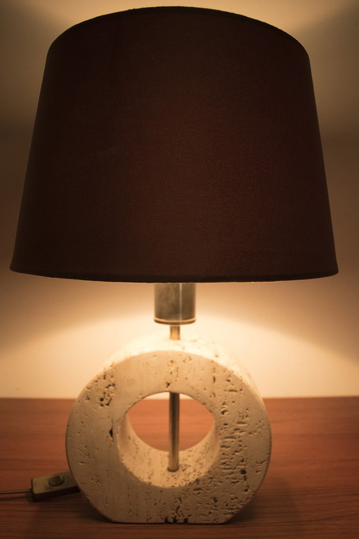 Travertine table lamp