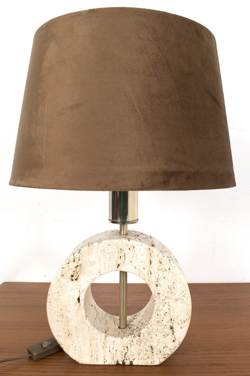 Travertine table lamp