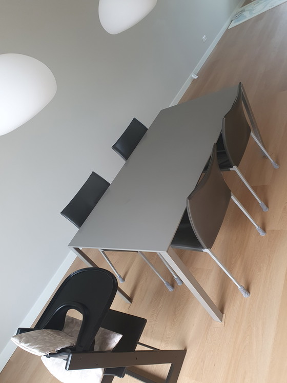 Image 1 of 4x Zanotta chair + matching table