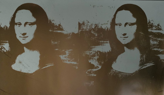 Image 1 of Andy Warhol: "Two Golden Mona Lisa." In Large Format.