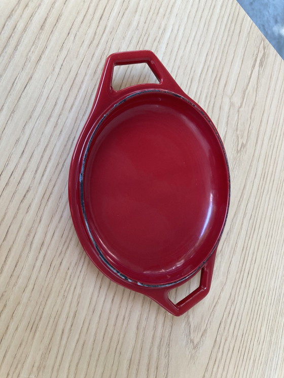 Image 1 of Small Red Copco Casserole With Lid