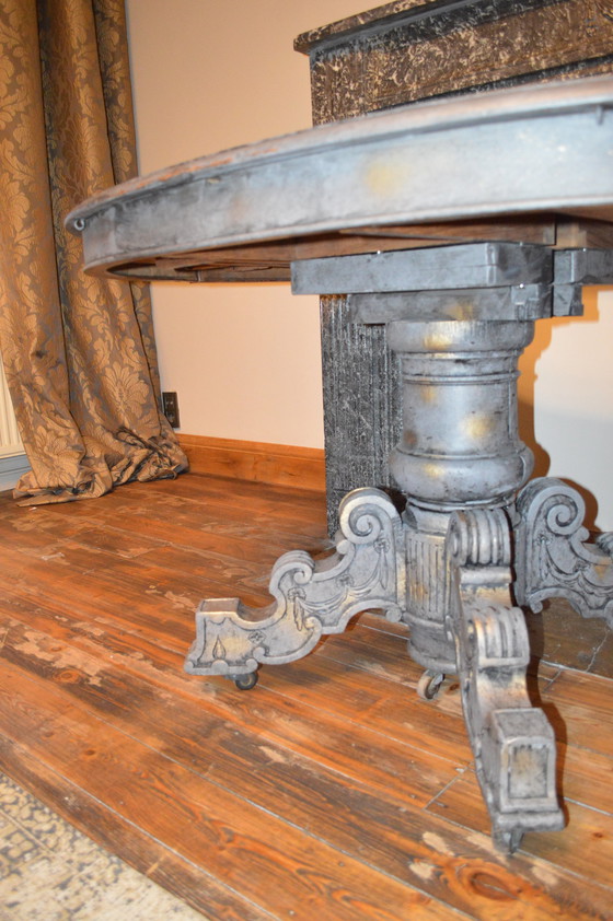 Image 1 of Gray Table, Antique Grey Patina