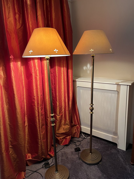 2x Vintage Floor Lamps