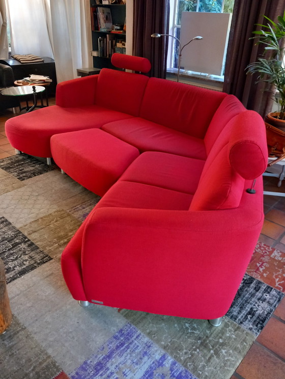 Image 1 of FM Munzer Red Corner Sofa