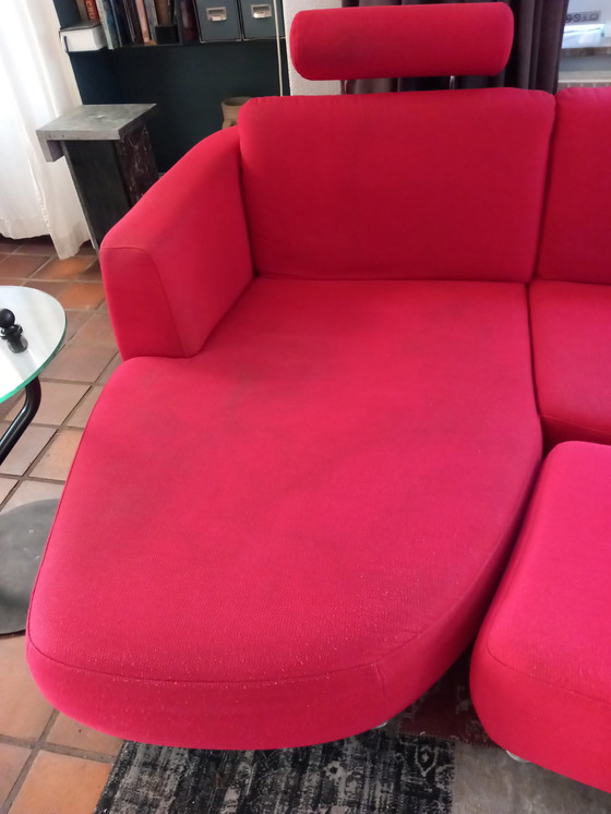 Image 1 of FM Munzer Red Corner Sofa