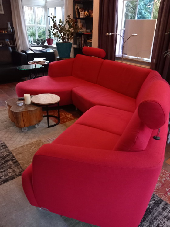 Image 1 of FM Munzer Red Corner Sofa